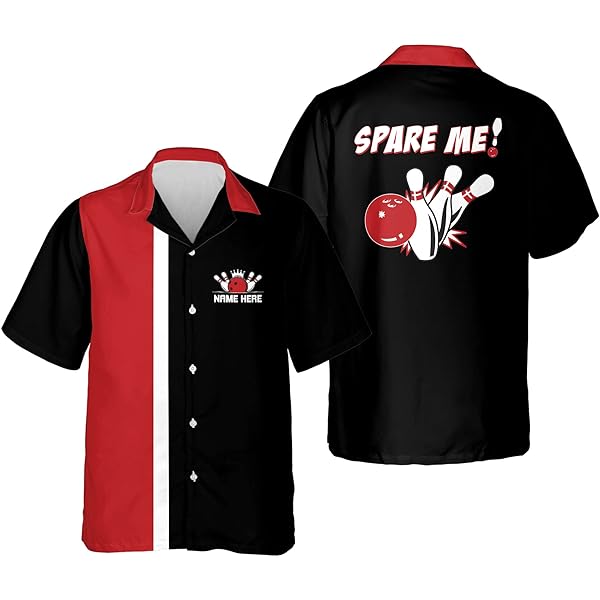 Amazon.com: LASFOUR Custom Funny Bowling Shirts with Name Retro